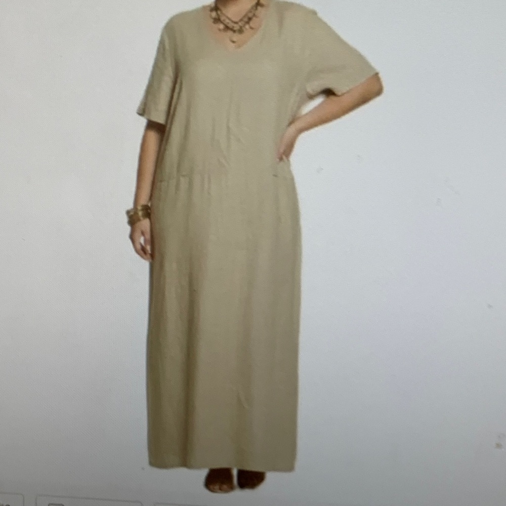 Elegant Beige Maxi Dress